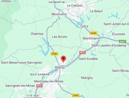 TERRAIN A VENDRE - BLANZY - 13996 m2 divisibles  partir de 1860 m2 - 27,29€ /m<sup>2</sup>